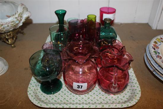 Collection of coloured glass